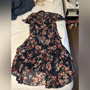 Navy Blue Floral Dress